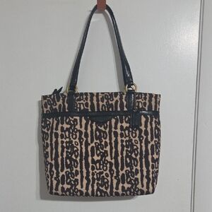 COACH OCELOT LEOPARD PATTERN TOTE